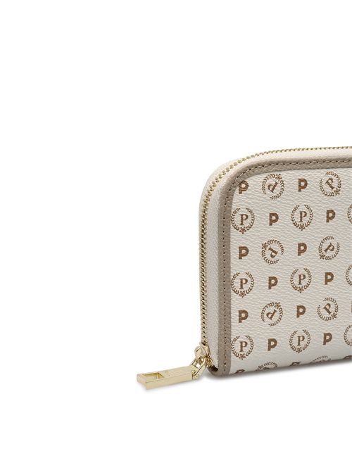 Portafoglio Zip Around Heritage Logo Classic Avorio/ghiaccio POLLINI | TE9001PP02Q11/10A